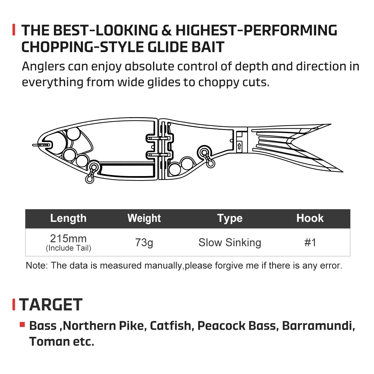 Umpan Pancing Noeby 215mm 73g  - Fishing Lure Jerkbait ulasan dan harga